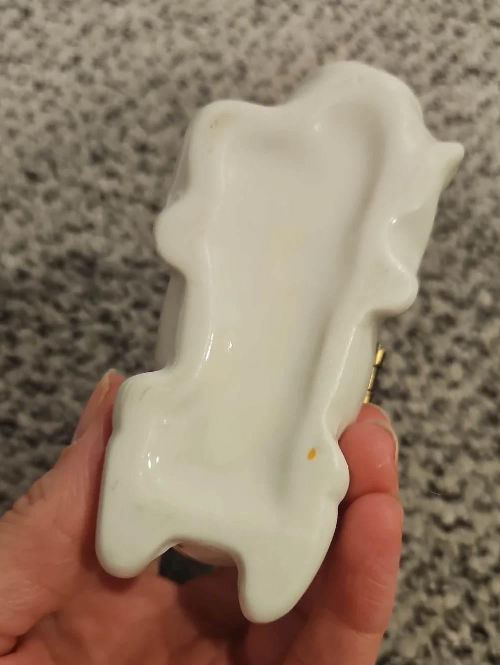 Vintage White Horse Trinket Box